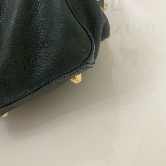 Dark green leather Juicy Couture large shoulder bag with strap - Picture 14 of 14